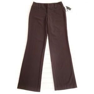 NWT AB Studio Milan Brown Slight Flare Leg Dress Pants / Career Pants Size 2